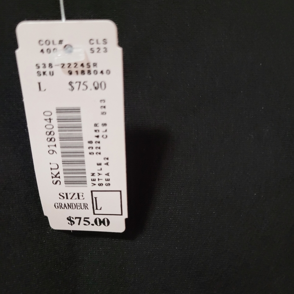 SIZE L. STUDIO POINT FAUX LEATHER AND KNIT COMBO. - Picture 5 of 6